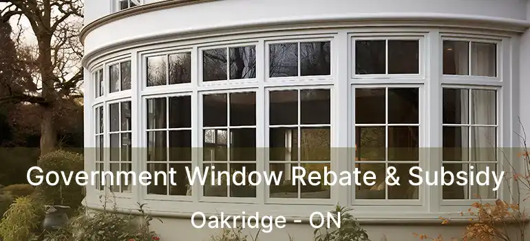 Government Window Rebate & Subsidy Oakridge - ON