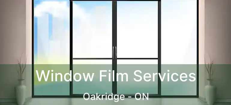 Window Film Services Oakridge - ON
